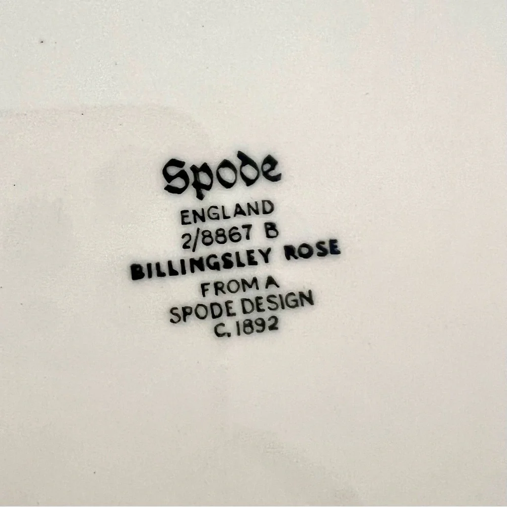 12 PCs Spode 2/8867‎ BILLINGSLEY ROSE Lace Rim Salad Desert Plates 7.75” Vintage